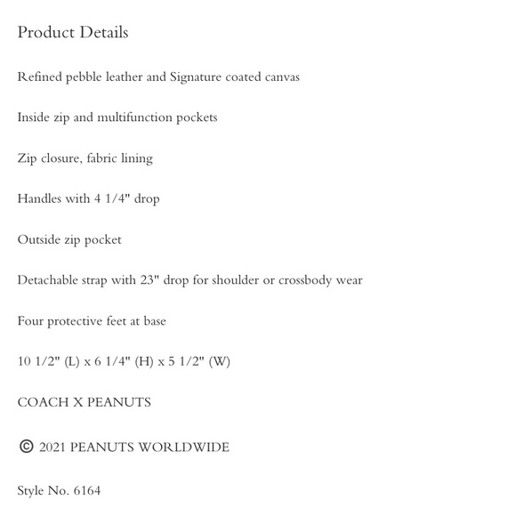 Coach X Peanuts Rowan Satchel With Snoopy - Picture 10 of 10